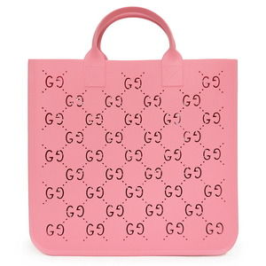 Gucci GG Tote Handbag Punching Logo Pink
